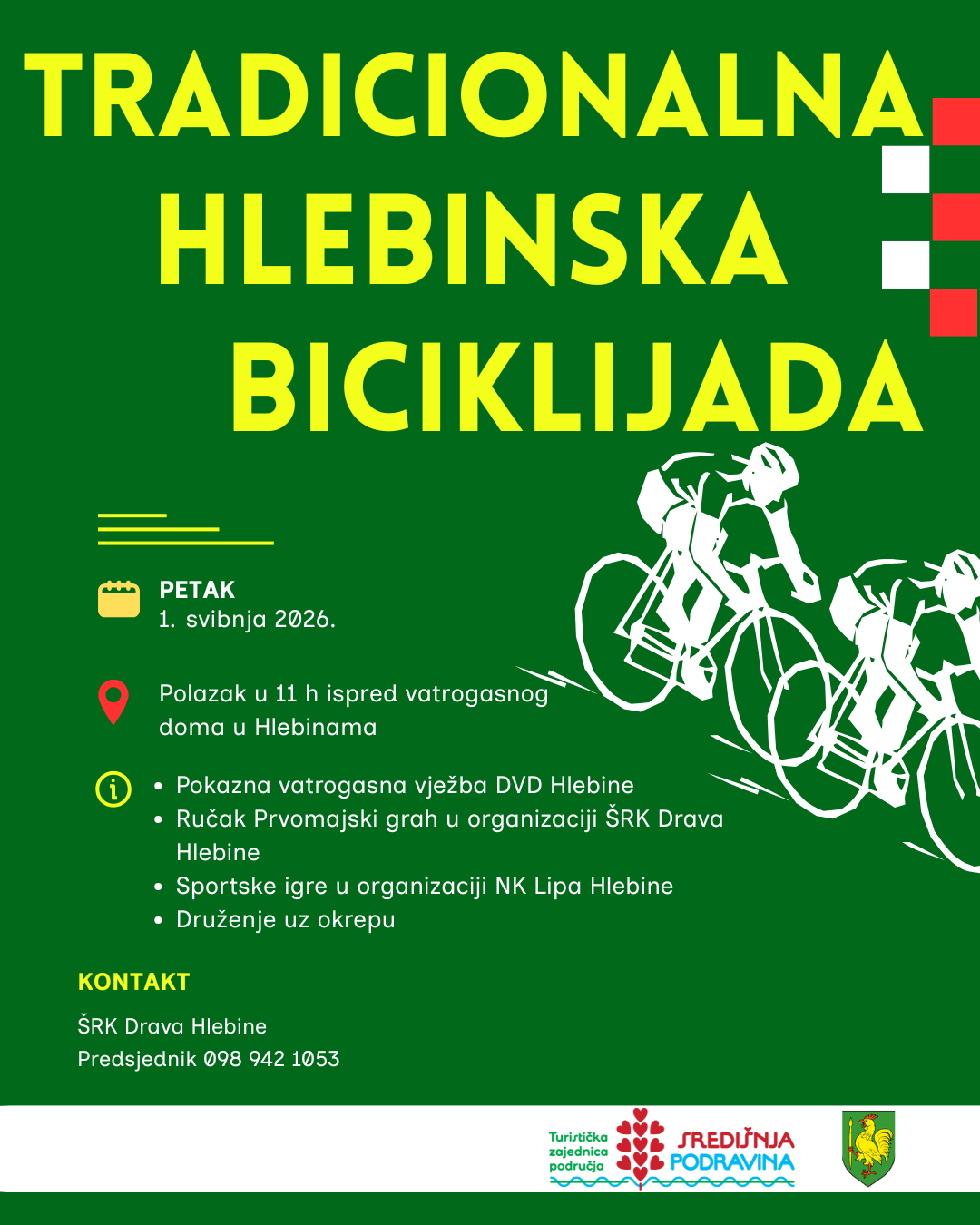Tradicionalna Hlebinska biciklijada 1.5.2026. PLAKAT