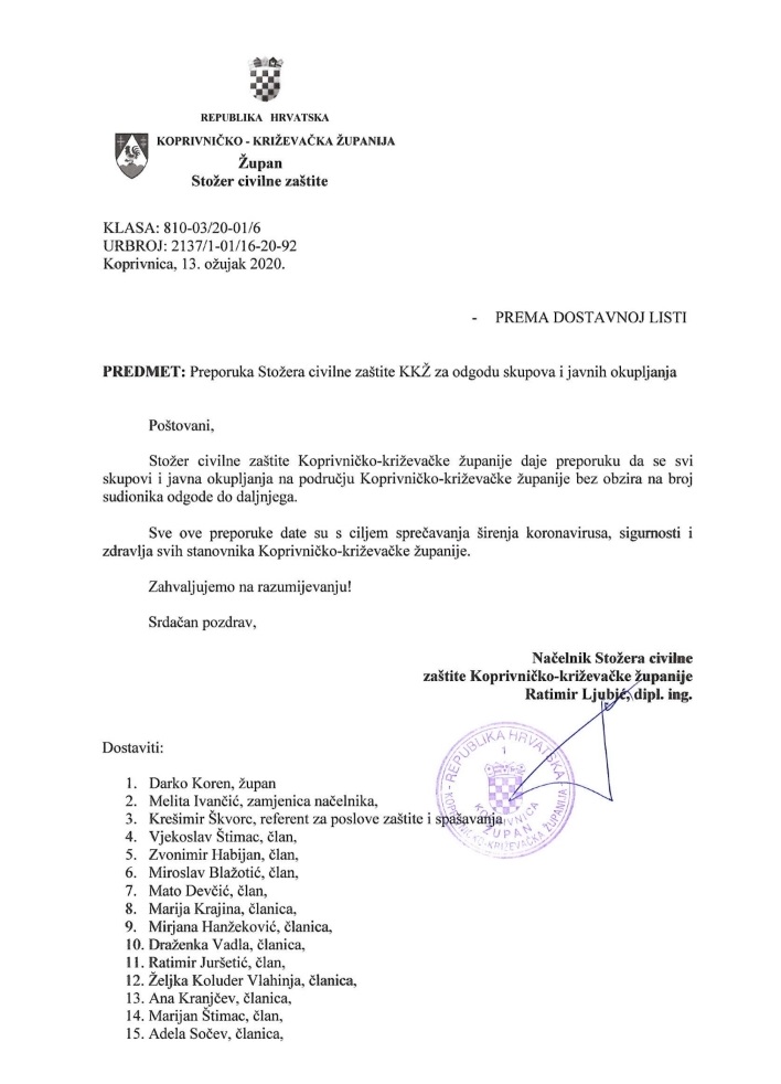 preporuka stozera civilne zaštite 2020
