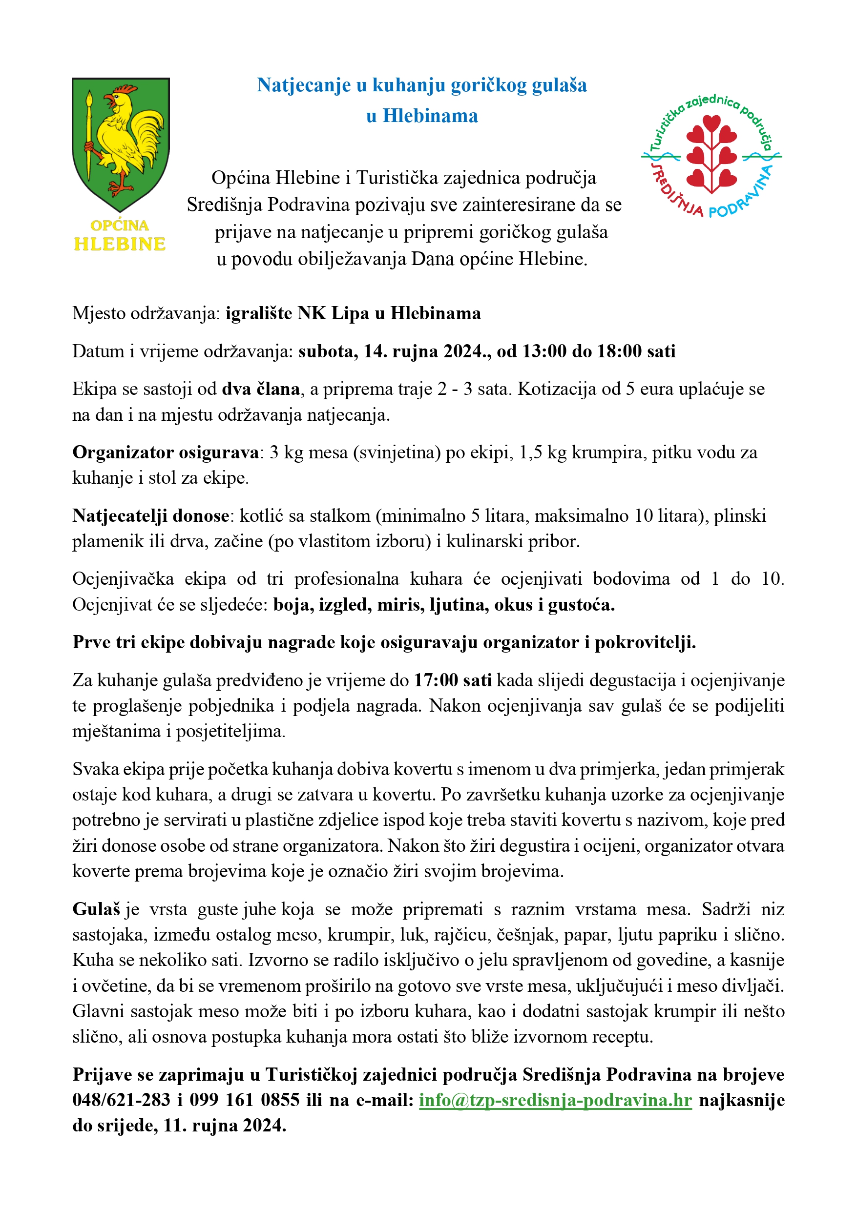Natjecanje u kuhanju gulaša plakat 2024